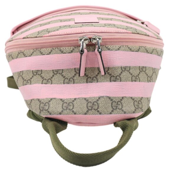 Gucci  Striped Kids GG Supreme Canvas Backpack Pink 271327 main image 8